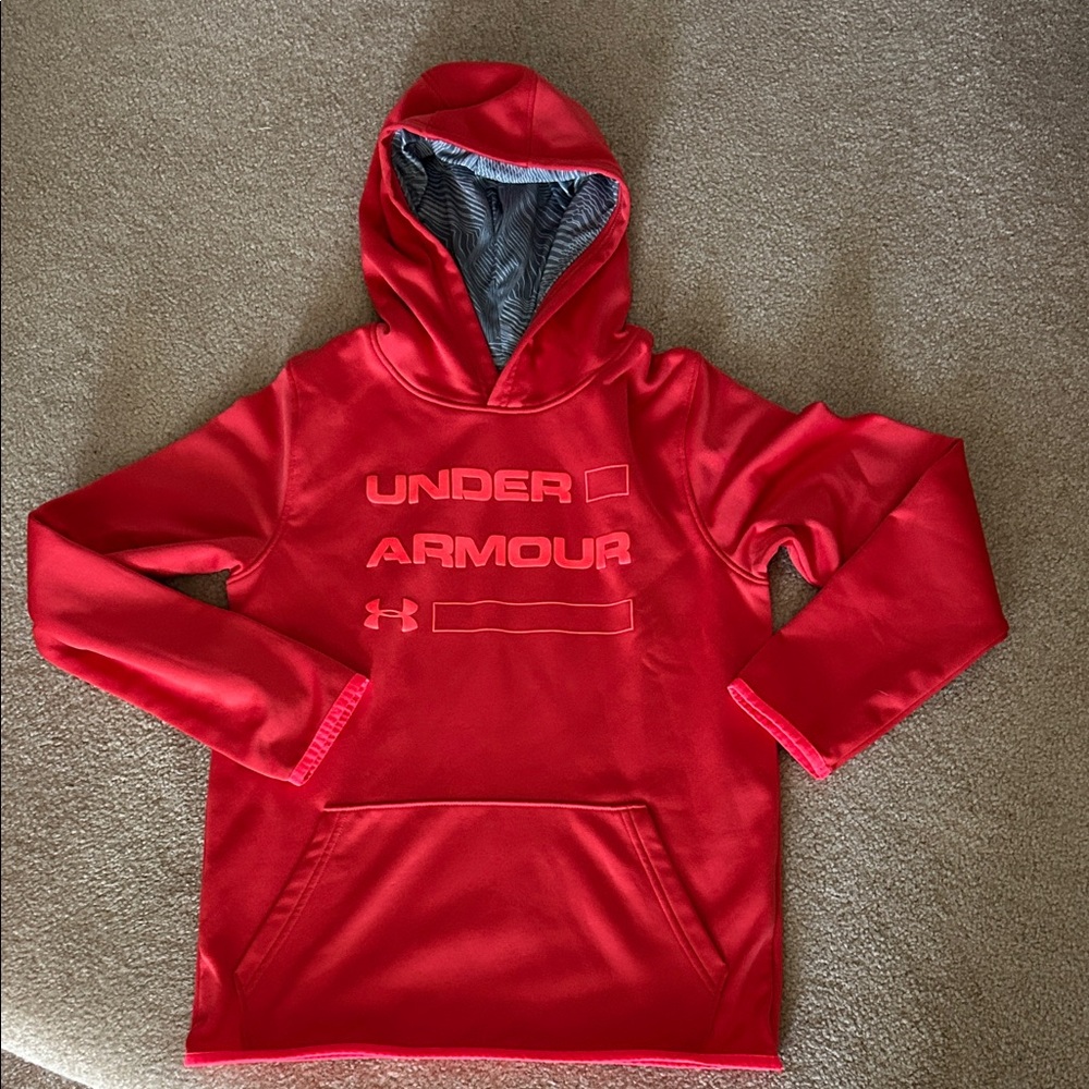 Under Armour Coldgear Kids Bold Red Hoodie